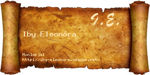 Iby Eleonóra névjegykártya